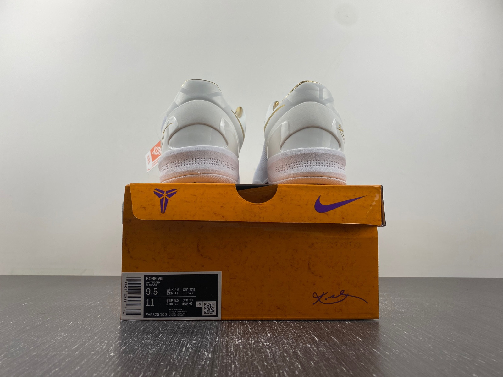 nike kobe 8 protro white metallic gold fv6325-100
