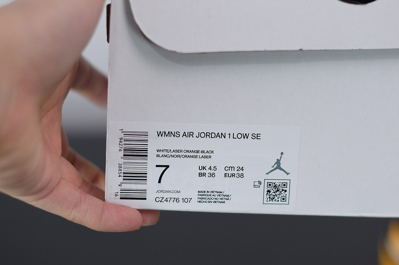 air jordan 1 low “laser orange” cz4776-107