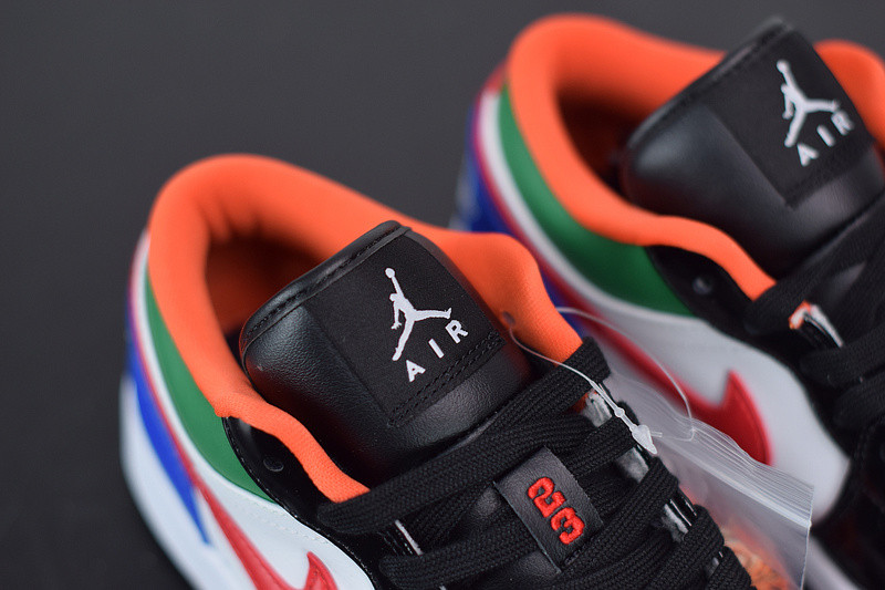 air jordan 1 low multi-color blacl toe cz4776-101