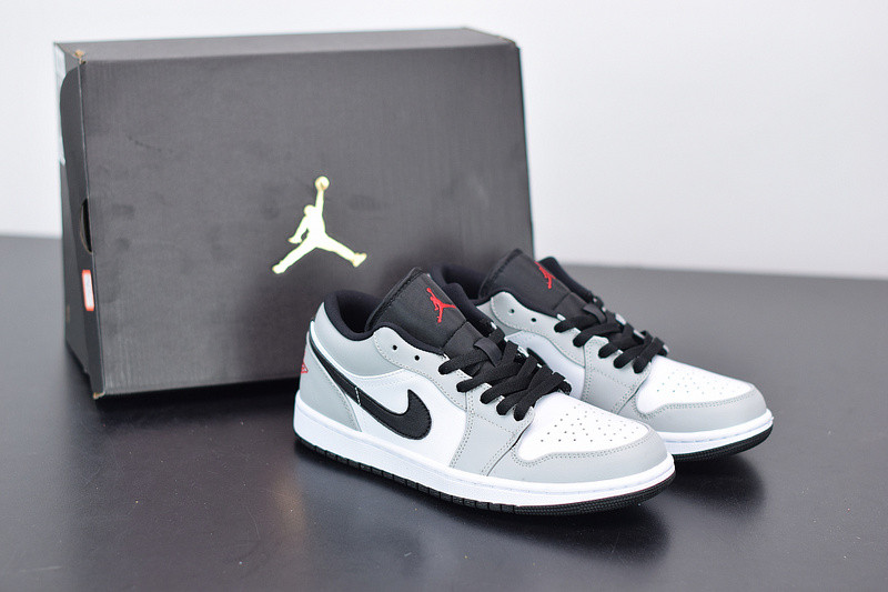 air jordan 1 low gs "light smoke grey" 553560-030