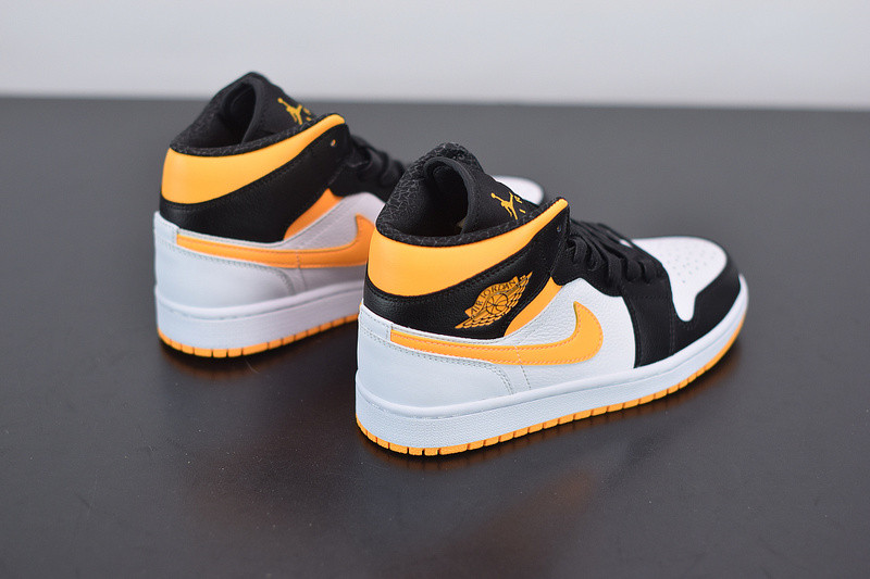 air jordan 1 mid laser orange black cv5276-107