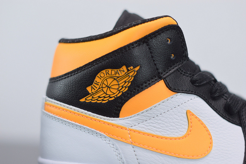 air jordan 1 mid laser orange black cv5276-107