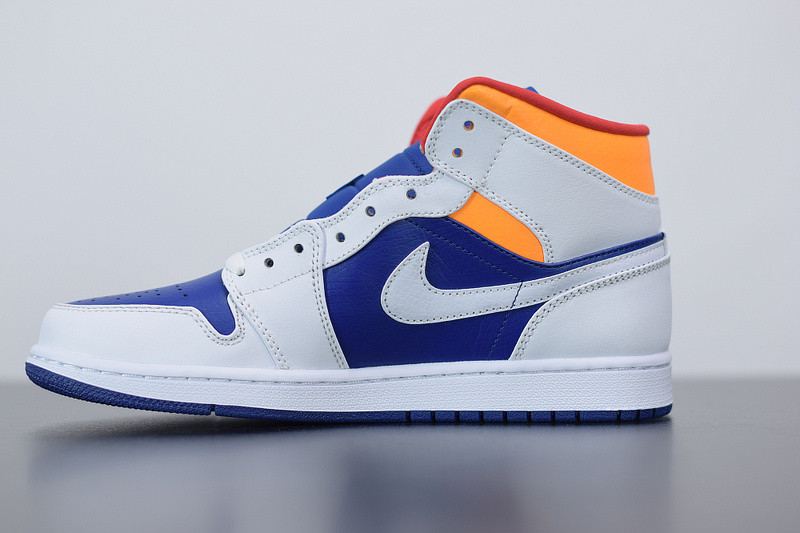 air jordan 1 mid royal blue laser orange 554724-131