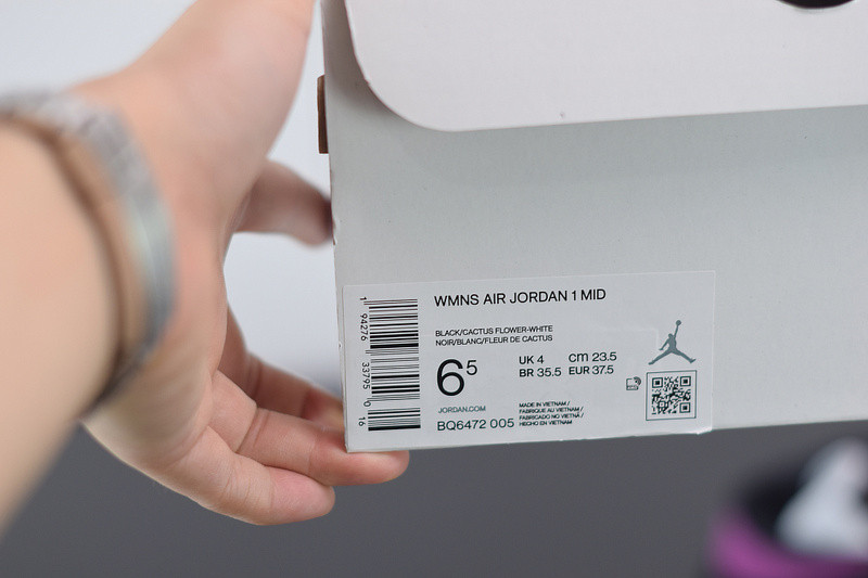 air jordan 1 mid magenta bq6472-005