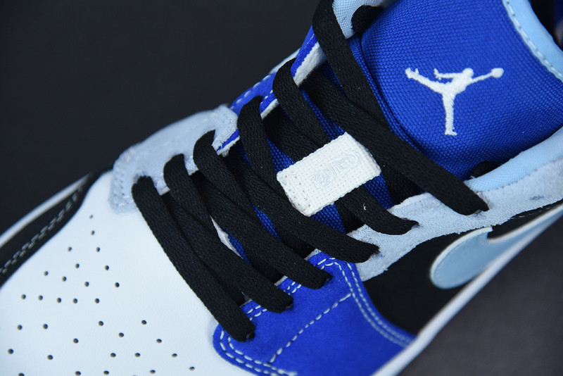 air jordan 1 low black blue white dh0206-400