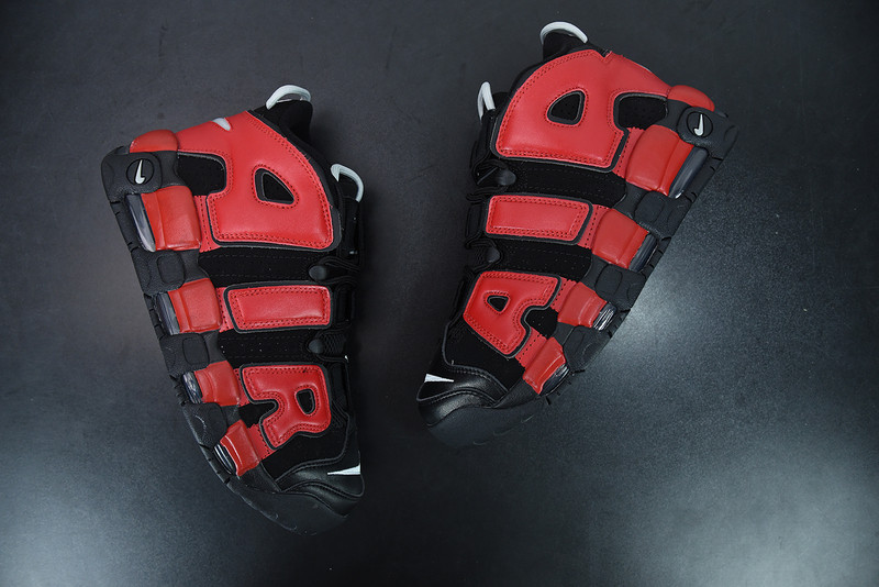 nike air more uptempo gs black red blue dm0017-001