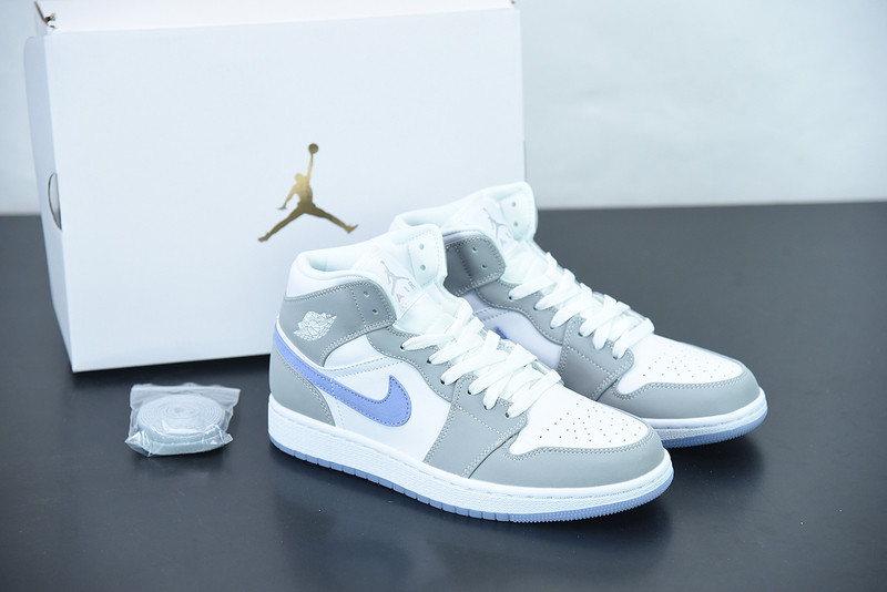 air jordan 1 mid grey blue bq6472-105