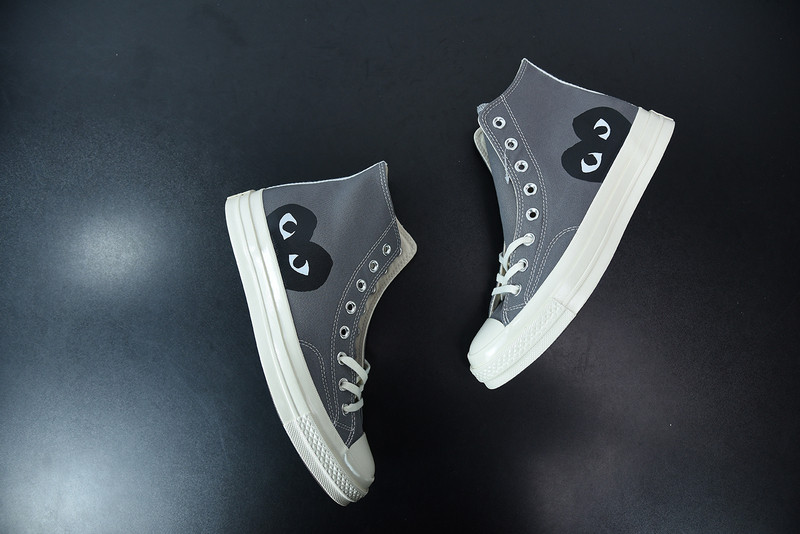 cdg play x converse grey