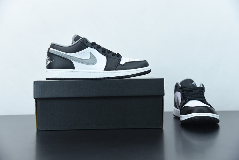 air jordan 1 low black white grey 553558-040