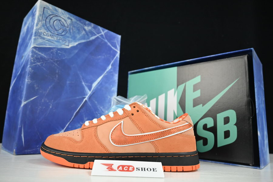 concepts x nike sb dunk low "orange lobster" fd8776-800