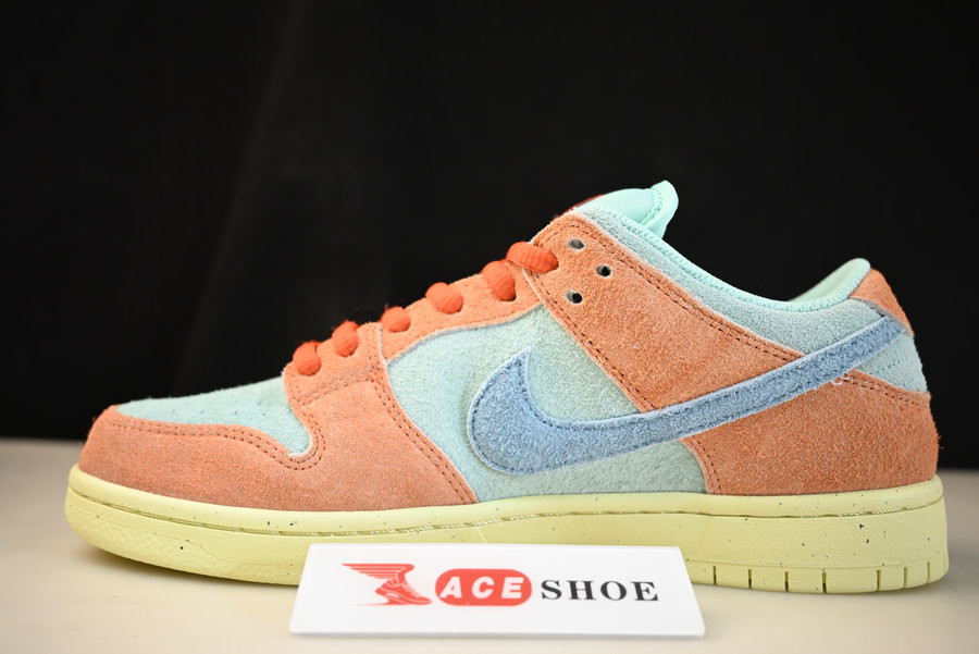 nike sb dunk low orange noise aqua dv5429-800