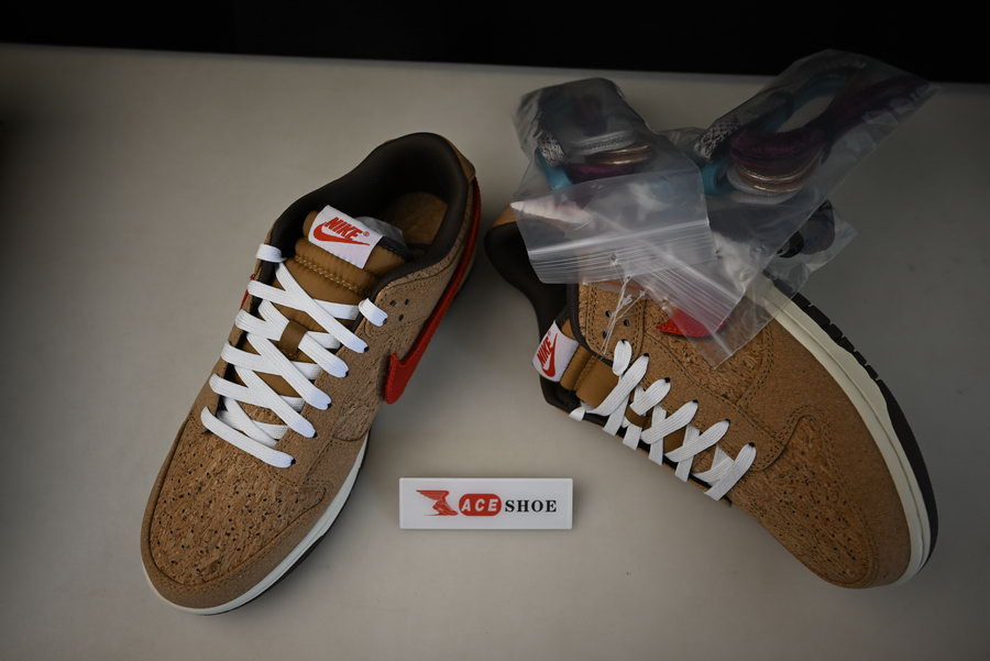clot x nike dunk low cork fn0317-121