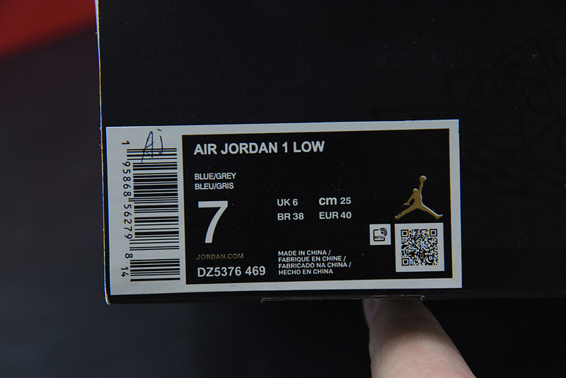 air jordan 1 low “unc grey” dz5376-469