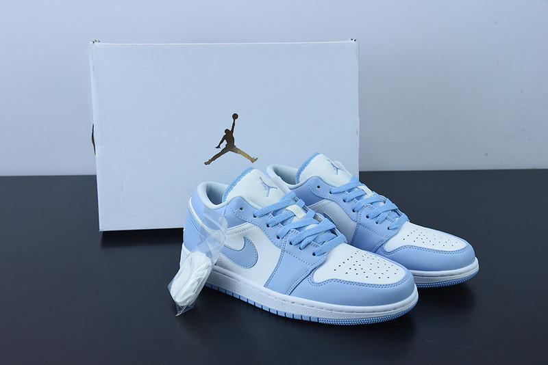 air jordan 1 low white ice blue (women