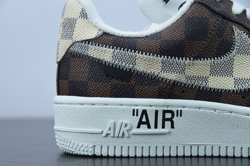 lvt x air force 1‘07 low "damier azur/brown/monogram