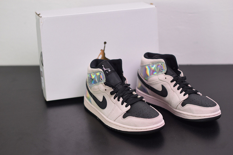 air jordan 1 mid iridescent bq6472-602