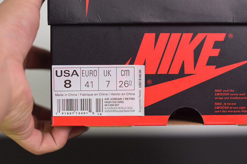 air jordan 1 retro high og nrg "gold toe" 861428-007