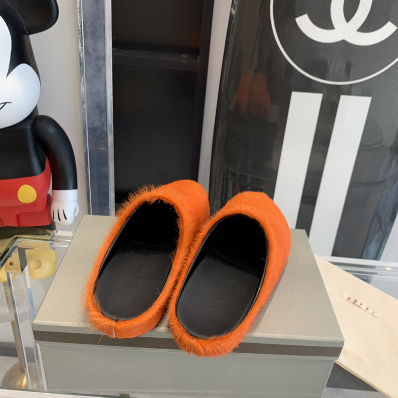 marni calf hair slippers