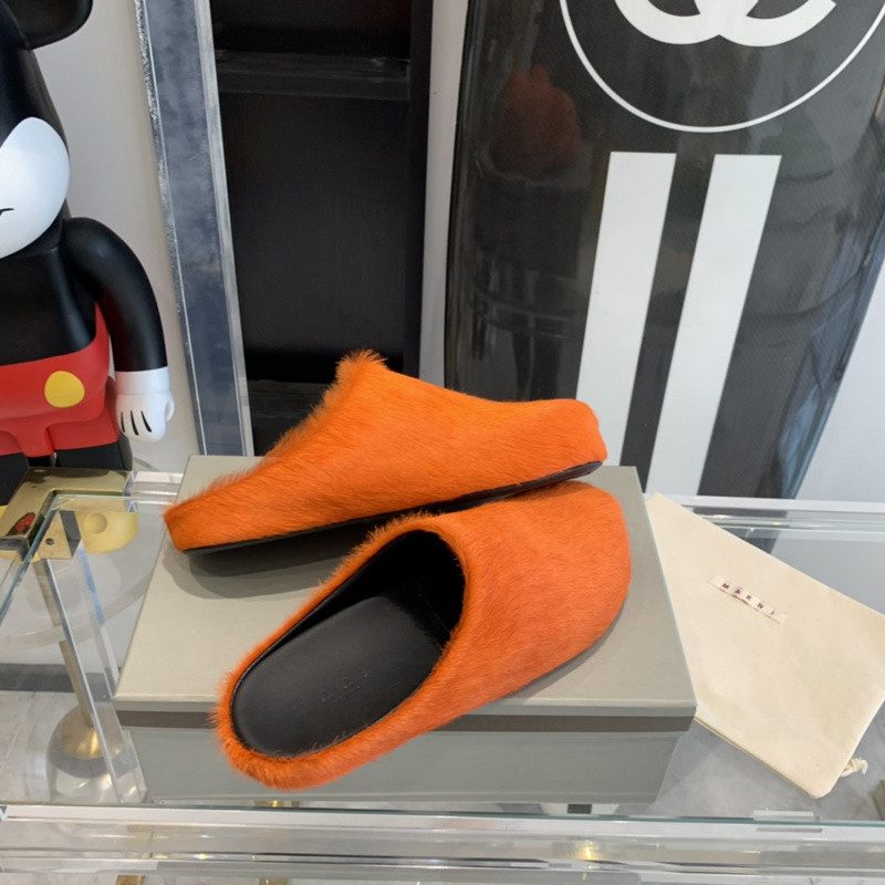 marni calf hair slippers