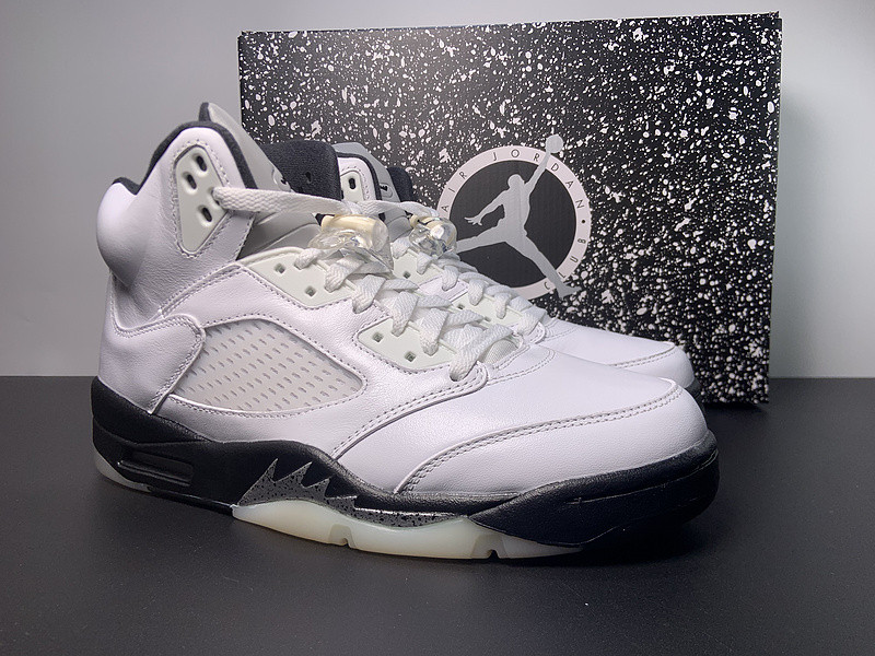 air jordan 5 white black dd0587-110