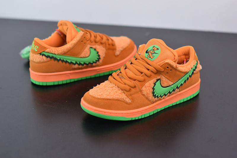 grateful dead x nike sb dunk low “orange bear” cj5378-800