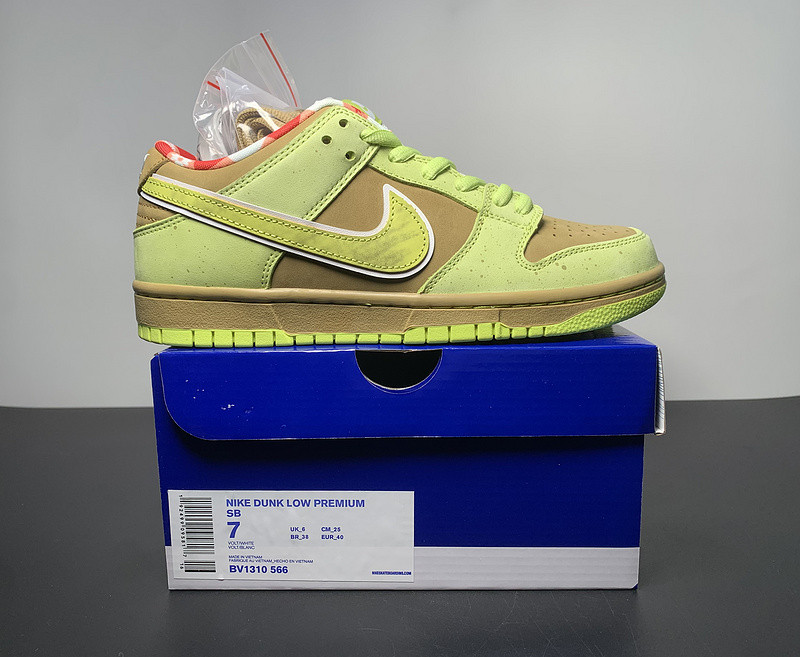 concepts × nike dunk sb fluorescent yellow lobster bv1310-566
