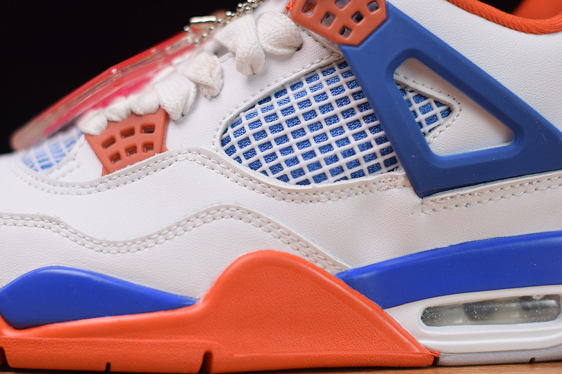 air jordan 4 retro “knicks” white/royal blue-orange 308497-171