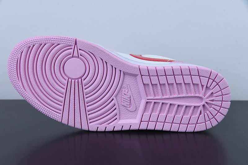 nike air jordan 1 low white pink purple valentines day dr0758-170