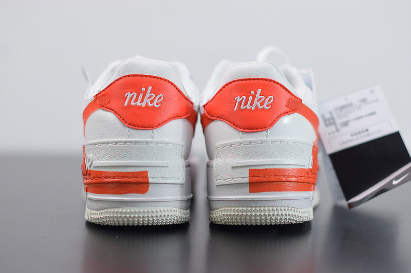 nike air force 1 shadow "summit white team orange" cq9503-100