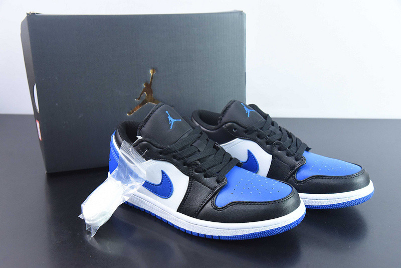 air jordan 1 low gs "black/royal" 553560-140