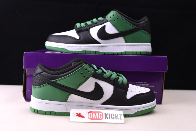nike sb dunk low “classic green” bq6817-302