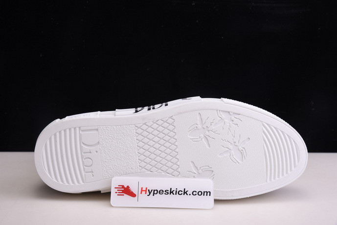 dio* b23 oblique high-top white sneaker