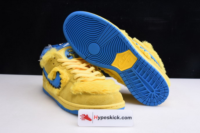 grateful dead x nike sb dunk low “yellow bear” cj5378-700