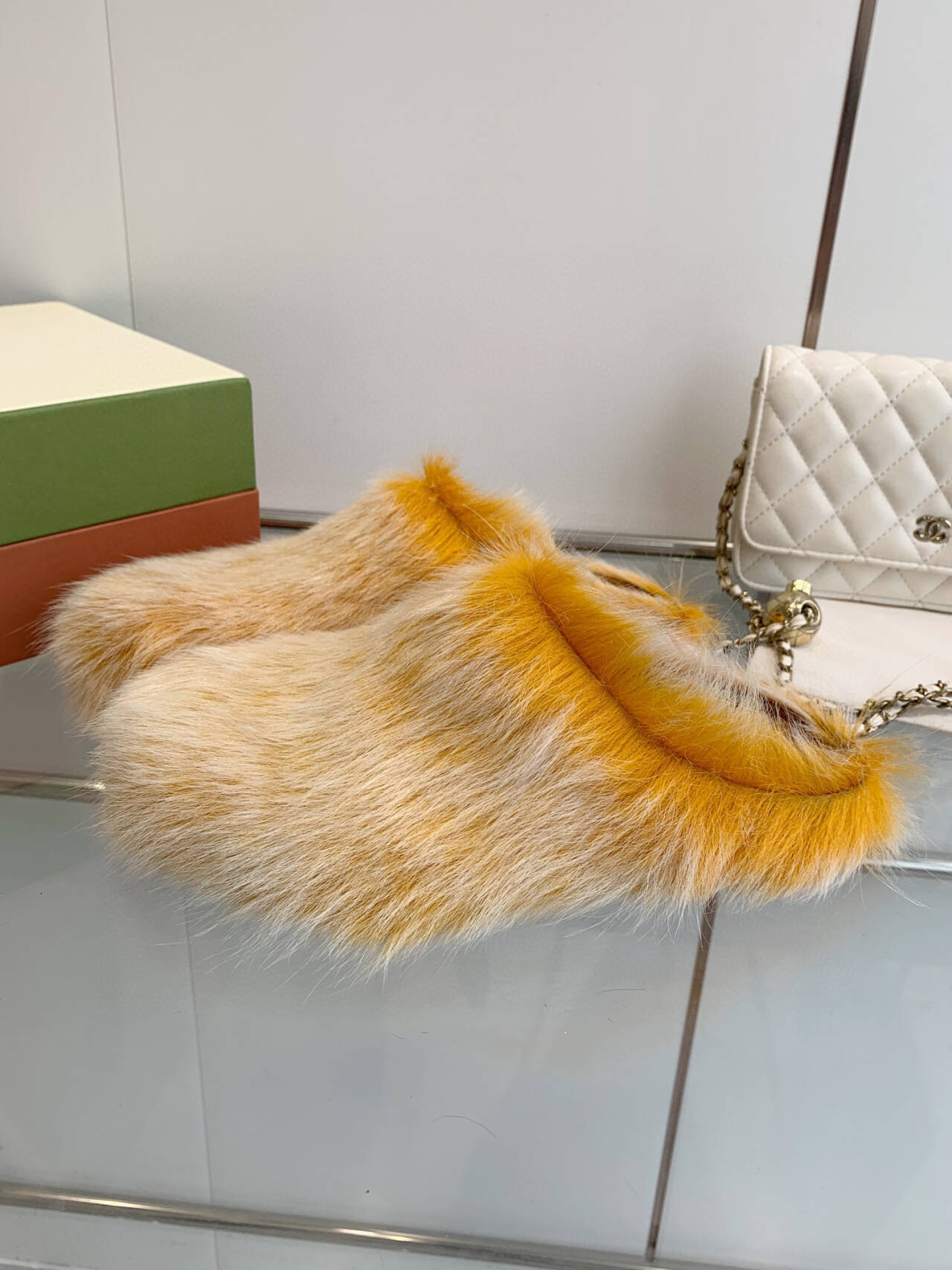 Marni calf hair slippers