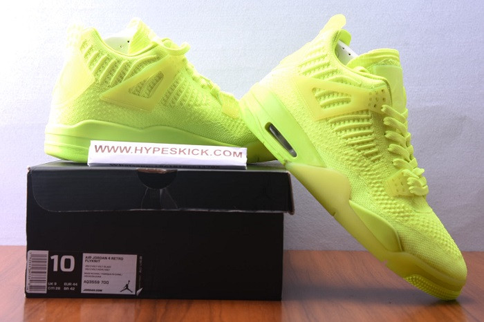 air jordan 4 retro flyknit volt aq3559-700