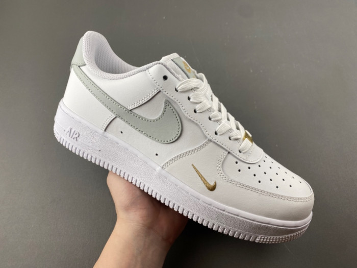 Nike Air Force 1 Low Top White Gray Gold CZ0270-106