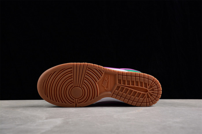 Nike Dunk Low White Stadium Green Fuchsia (Women