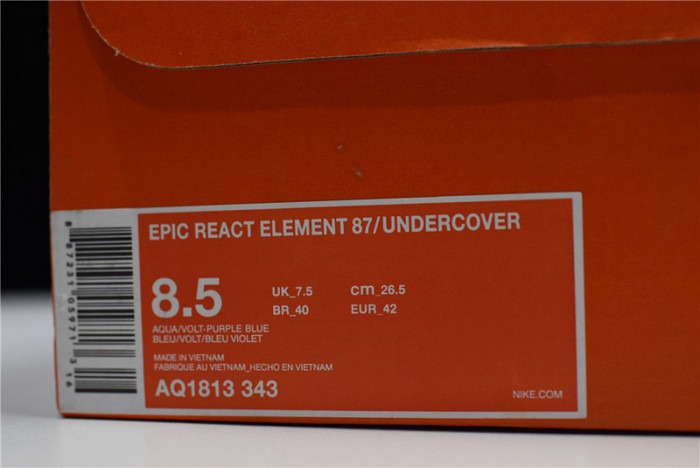 UNDERCOVER x Nike React Element 87 AQ1813 343
