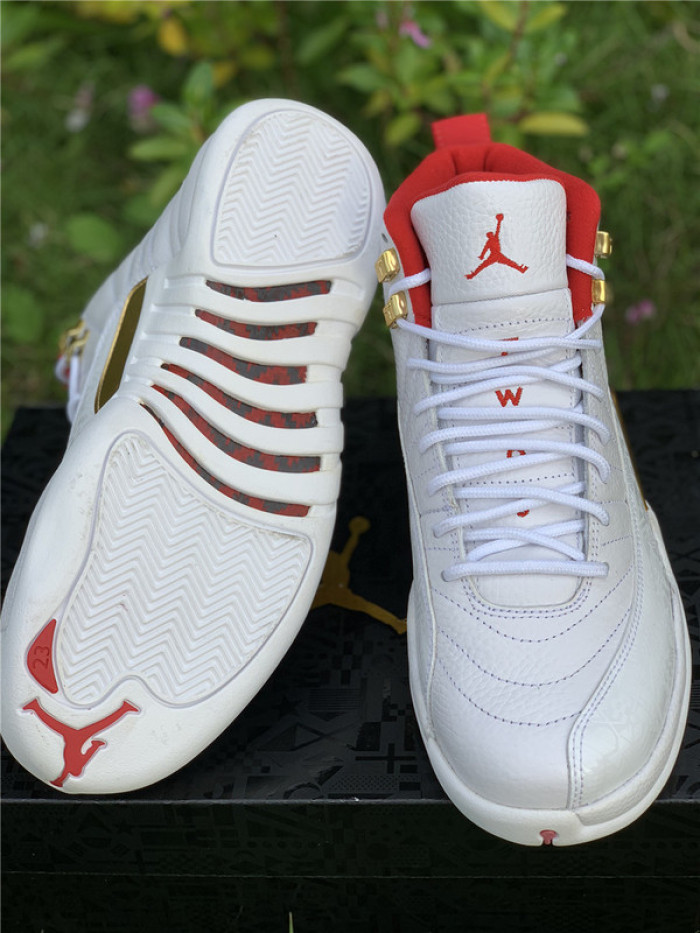 Air Jordan 12 FIBA White University Red 130690-107