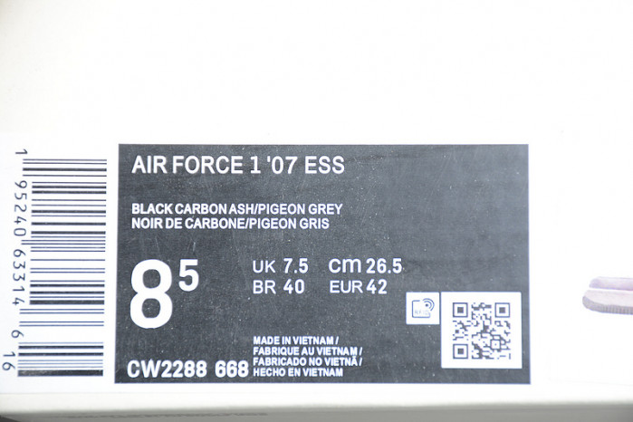 Nike Air Force 1 07 Mid Wolf Grey Dark Grey White Shoes CW2288-668